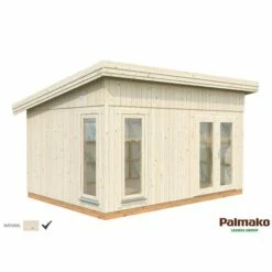 Palmako Simone 5m X 3.9m Pent Log Cabin (88mm) -Garden Supplies Sales Shop 109000 palmako simone 4 5 x 3 3m log cabin cutout min