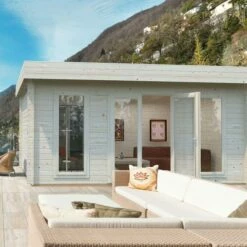 Palmako Bret 5.1m X 3.9m Log Cabin Garden Room (44mm) 19 Palmako Bret 5.1m X 3.9m Log Cabin Garden Room (44mm) -Garden Supplies Sales Shop 109163 palmako bret 5 1 x 3 9m log cabin insitu min