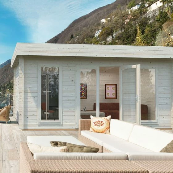 Palmako Bret 5.1m X 3.9m Log Cabin Garden Room (44mm) 8 Palmako Bret 5.1m X 3.9m Log Cabin Garden Room (44mm) - Image 6