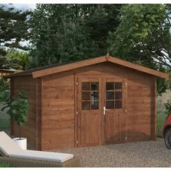 Palmako Valentine 3.4m X 2.8m Premium Log Cabin Shed (28mm)
