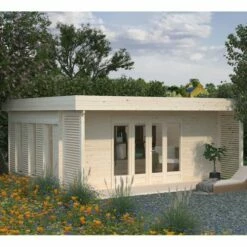 Palmako Caroline 5.4m X 5.4m Pent Log Cabin (44mm)