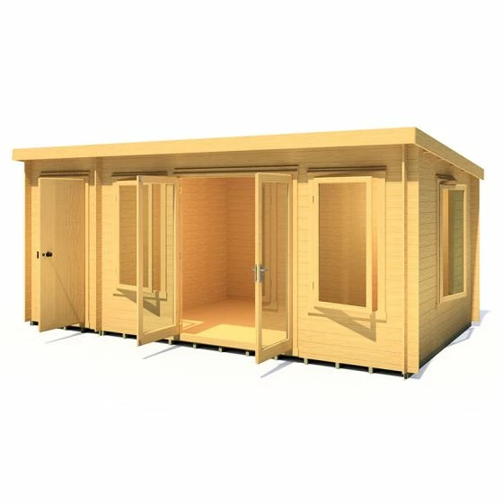 Shire Elm 5.1m X 3m Log Cabin With Side Shed (19mm) 12 Shire Elm 5.1m X 3m Log Cabin With Side Shed (19mm) - Image 10