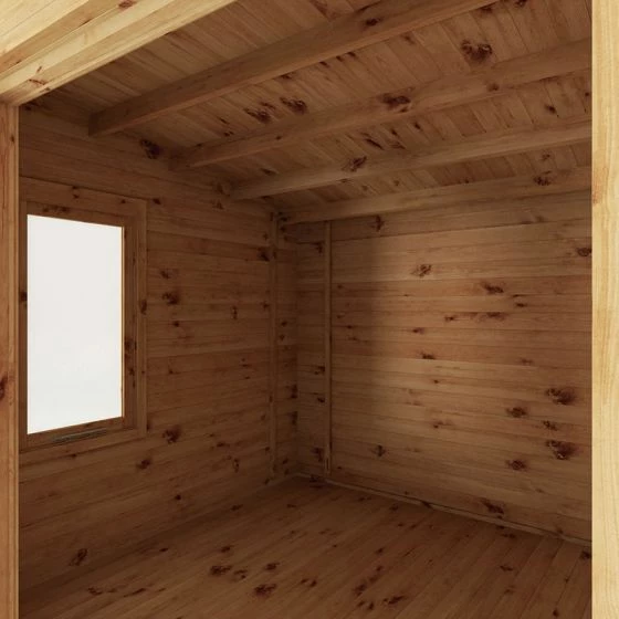 Mercia Helios 4m X 3m Curved Roof Log Cabin (44mm) - Double Glazed 11 Mercia Helios 4m X 3m Curved Roof Log Cabin (44mm) - Double Glazed - Image 9