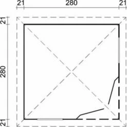 Palmako Malvern 3m X 3m Corner Log Cabin Summer House (28mm) 7 Palmako Malvern 3m X 3m Corner Log Cabin Summer House (28mm) -Garden Supplies Sales Shop 10x10 malvern corner 28mm log cabin 3