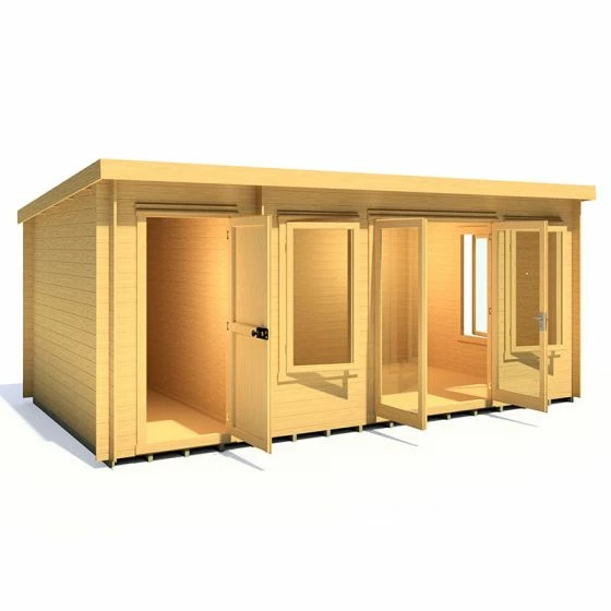 Shire Elm 5.1m X 3m Log Cabin With Side Shed (19mm) 13 Shire Elm 5.1m X 3m Log Cabin With Side Shed (19mm) - Image 11