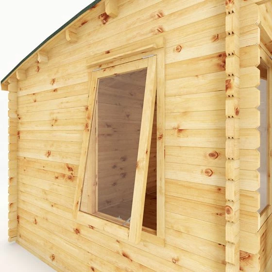 Mercia Helios 4m X 3m Curved Roof Log Cabin (44mm) - Double Glazed 9 Mercia Helios 4m X 3m Curved Roof Log Cabin (44mm) - Double Glazed - Image 7