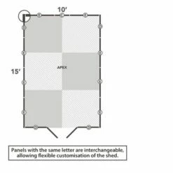 15' X 10' Forest 4Life 25yr Guarantee Overlap Pressure Treated Windowless Double Door Apex Wooden Shed (4.48m X 3.2m) 32 15' X 10' Forest 4Life 25yr Guarantee Overlap Pressure Treated Windowless Double Door Apex Wooden Shed (4.48m X 3.2m) -Garden Supplies Sales Shop 13 opa1015ddnwmhd drawing2 min 1