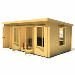 Shire Elm 5.1m X 3m Log Cabin With Side Shed (19mm) 34 Shire Elm 5.1m X 3m Log Cabin With Side Shed (19mm) -Garden Supplies Sales Shop 13 elma1017l19 1aa elm render10 min