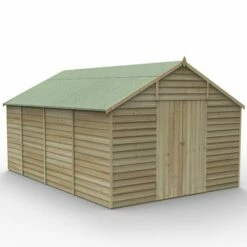 15' X 10' Forest 4Life 25yr Guarantee Overlap Pressure Treated Windowless Double Door Apex Wooden Shed (4.48m X 3.2m) 33 15' X 10' Forest 4Life 25yr Guarantee Overlap Pressure Treated Windowless Double Door Apex Wooden Shed (4.48m X 3.2m) -Garden Supplies Sales Shop 14 opa1015ddnwmhd render1 min