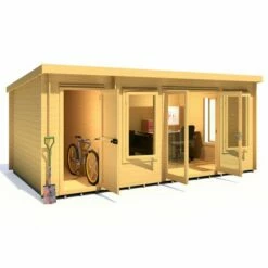 Shire Elm 5.1m X 3m Log Cabin With Side Shed (19mm) 35 Shire Elm 5.1m X 3m Log Cabin With Side Shed (19mm) -Garden Supplies Sales Shop 14 elma1017l19 1aa elm render11 min