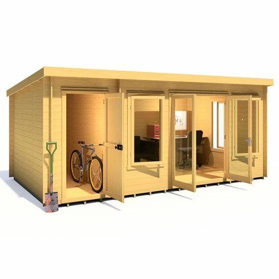 Shire Elm 5.1m X 3m Log Cabin With Side Shed (19mm) 16 Shire Elm 5.1m X 3m Log Cabin With Side Shed (19mm) - Image 14