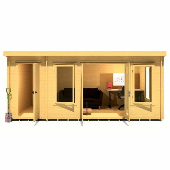 Shire Elm 5.1m X 3m Log Cabin With Side Shed (19mm) 17 Shire Elm 5.1m X 3m Log Cabin With Side Shed (19mm) - Image 15