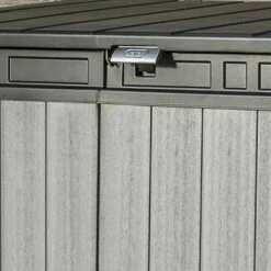 4'8 X 2'8 Keter Elite Duotech Garden Storage Box (1.41m X 0.82) 25 4'8 X 2'8 Keter Elite Duotech Garden Storage Box (1.41m X 0.82) -Garden Supplies Sales Shop 244762 keter elite duotech garden storage box close up1 min 1