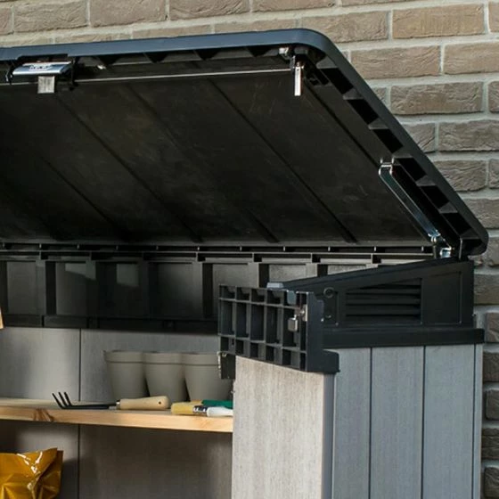 4'8 X 2'8 Keter Elite Duotech Garden Storage Box (1.41m X 0.82) 7 4'8 X 2'8 Keter Elite Duotech Garden Storage Box (1.41m X 0.82) - Image 5