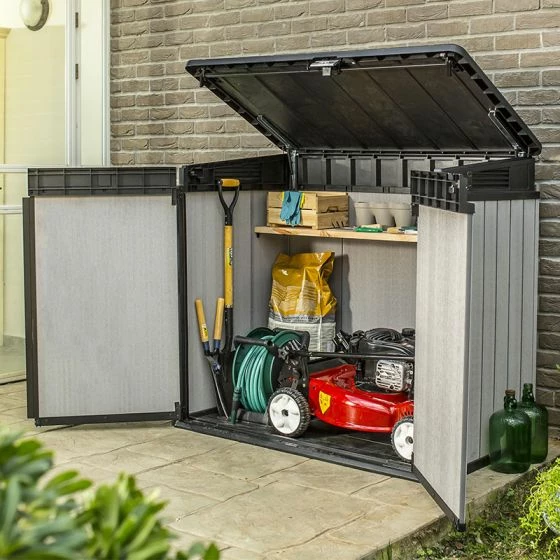 4'8 X 2'8 Keter Elite Duotech Garden Storage Box (1.41m X 0.82) 9 4'8 X 2'8 Keter Elite Duotech Garden Storage Box (1.41m X 0.82) - Image 7