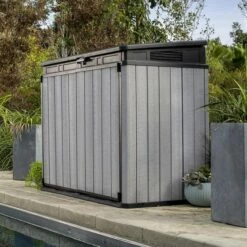 4'8 X 2'8 Keter Elite Duotech Garden Storage Box (1.41m X 0.82) 27 4'8 X 2'8 Keter Elite Duotech Garden Storage Box (1.41m X 0.82) -Garden Supplies Sales Shop 244762 keter elite duotech garden storage box insitu5 min