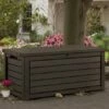 5'1 X 2'5 Keter Hingham Plastic Garden Storage Box - Brown (1.55m X 0.73m) 2 5'1 X 2'5 Keter Hingham Plastic Garden Storage Box - Brown (1.55m X 0.73m) -Garden Supplies Sales Shop 249499 keter hingham plastic garden storage box insitu min 1