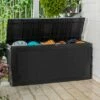 3'10 X 1'6 Keter Samoa Plastic Garden Storage Box - Anthracite (1.17m X 0.45m) 2 3'10 X 1'6 Keter Samoa Plastic Garden Storage Box - Anthracite (1.17m X 0.45m) -Garden Supplies Sales Shop 249502 keter samoa plastic garden storage box insitu3 min 1
