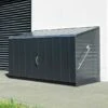 6'4 X 2'9 Trimetals Storeguard Metal Garden Storage Shed - Anthracite (1.95m X 0.88m) 2 6'4 X 2'9 Trimetals Storeguard Metal Garden Storage Shed - Anthracite (1.95m X 0.88m) -Garden Supplies Sales Shop 3120900 6x3 trimetals storeguard metal garden storage shed anthracite insitu2 min