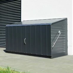6'4 X 2'9 Trimetals Storeguard Metal Garden Storage Shed - Anthracite (1.95m X 0.88m)