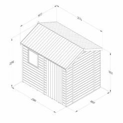 8' X 6' Forest Timberdale 25yr Guarantee Tongue & Groove Pressure Treated Reverse Apex Shed (2.47m X 1.98m) 25 8' X 6' Forest Timberdale 25yr Guarantee Tongue & Groove Pressure Treated Reverse Apex Shed (2.47m X 1.98m) -Garden Supplies Sales Shop 4 tpra86m 5
