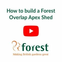 15' X 10' Forest 4Life 25yr Guarantee Overlap Pressure Treated Windowless Double Door Apex Wooden Shed (4.48m X 3.2m) -Garden Supplies Sales Shop 4life how to build video thumbnail image 1 10