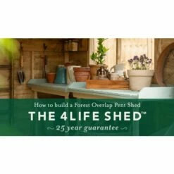 6' X 3' Forest 4Life 25yr Guarantee Overlap Pressure Treated Windowless Pent Wooden Shed (1.83m X 1.09m) -Garden Supplies Sales Shop 4life video thumbnail image pent shed 3