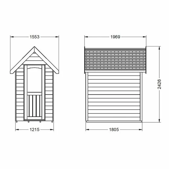 6' X 4' Forest Retreat Green Luxury Shed (1.81m X 1.22m) - Installation Included 5 6' X 4' Forest Retreat Green Luxury Shed (1.81m X 1.22m) - Installation Included - Image 3