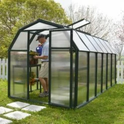 6'x12' Palram Canopia Rion EcoGrow Large Green Polycarbonate Greenhouse (1.8x3.6m)