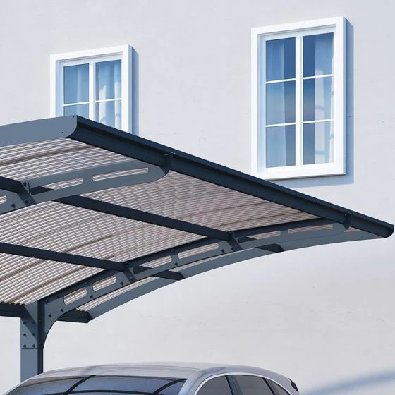 16'x10' (4.8x3m) Palram Canopia Arizona Wave 5000 Grey Metal Carport 13 16'x10' (4.8x3m) Palram Canopia Arizona Wave 5000 Grey Metal Carport - Image 11