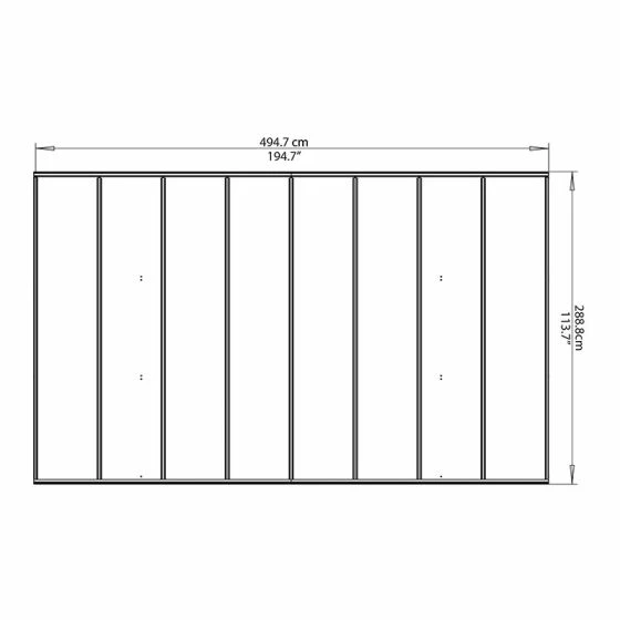 16'x10' (4.8x3m) Palram Canopia Arizona Wave 5000 Grey Metal Carport 19 16'x10' (4.8x3m) Palram Canopia Arizona Wave 5000 Grey Metal Carport - Image 17