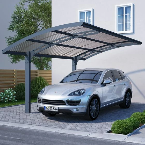 16'x10' (4.8x3m) Palram Canopia Arizona Wave 5000 Grey Metal Carport 3 16'x10' (4.8x3m) Palram Canopia Arizona Wave 5000 Grey Metal Carport