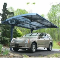 16'x10' (4.8x3m) Palram Canopia Arizona Wave 5000 Grey Metal Carport 24 16'x10' (4.8x3m) Palram Canopia Arizona Wave 5000 Grey Metal Carport -Garden Supplies Sales Shop 703727 palram arizona wave 5000 metal grey carport no2