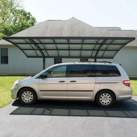 16'x10' (4.8x3m) Palram Canopia Arizona Wave 5000 Grey Metal Carport 11 16'x10' (4.8x3m) Palram Canopia Arizona Wave 5000 Grey Metal Carport - Image 9