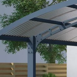 16'x10' (4.8x3m) Palram Canopia Arizona Wave 5000 Grey Metal Carport 30 16'x10' (4.8x3m) Palram Canopia Arizona Wave 5000 Grey Metal Carport -Garden Supplies Sales Shop 703727 palram arizona wave 5000 metal grey carport structure1
