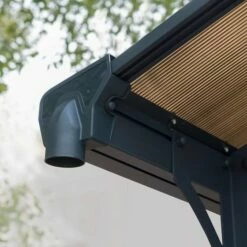 12' X 28' Palram Canopia Arcadia 8500 Grey Metal Carport (3.59m X 8.58m) 16 12' X 28' Palram Canopia Arcadia 8500 Grey Metal Carport (3.59m X 8.58m) -Garden Supplies Sales Shop 704340 arcadia 8500 grey carport close up3 min 1