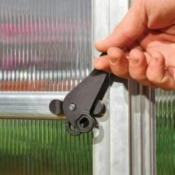 6' X 10' Palram Canopia Mythos Grey Greenhouse (1.85m X 3.06m) 17 6' X 10' Palram Canopia Mythos Grey Greenhouse (1.85m X 3.06m) -Garden Supplies Sales Shop 705562 mythos 6x10 grey greenhouse close up4 min 1