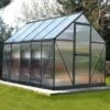 6' X 10' Palram Canopia Mythos Grey Greenhouse (1.85m X 3.06m) -Garden Supplies Sales Shop 705562 mythos 6x10 grey greenhouse insitu min 1