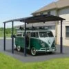 12' X 21' Palram Canopia Arcadia Alpine 6400 Grey Metal Carport (3.59m X 6.44m) 2 12' X 21' Palram Canopia Arcadia Alpine 6400 Grey Metal Carport (3.59m X 6.44m) -Garden Supplies Sales Shop 705914 carport arcadia alpine 6400 grey insitu min 1