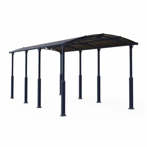 12' X 28' Palram Canopia Arcadia Alpine 8500 Grey Metal Carport (3.59m X 8.58m) 4 12' X 28' Palram Canopia Arcadia Alpine 8500 Grey Metal Carport (3.59m X 8.58m) - Image 2