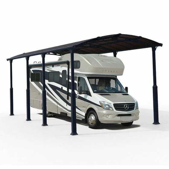 12' X 28' Palram Canopia Arcadia Alpine 8500 Grey Metal Carport (3.59m X 8.58m) 5 12' X 28' Palram Canopia Arcadia Alpine 8500 Grey Metal Carport (3.59m X 8.58m) - Image 3