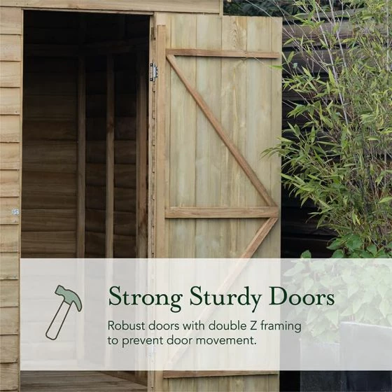 10' X 10' Forest 4Life 25yr Guarantee Overlap Pressure Treated Windowless Double Door Apex Wooden Shed (3.2m X 3.01m) 12 10' X 10' Forest 4Life 25yr Guarantee Overlap Pressure Treated Windowless Double Door Apex Wooden Shed (3.2m X 3.01m) - Image 10