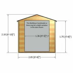 6'6x7'1 Shire Alnwick Traditional Wooden Summer House With Veranda 15 6'6x7'1 Shire Alnwick Traditional Wooden Summer House With Veranda -Garden Supplies Sales Shop alnwick line diagram01