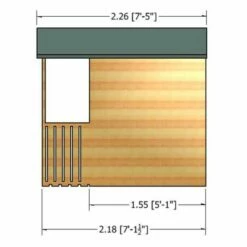 6'6x7'1 Shire Alnwick Traditional Wooden Summer House With Veranda 16 6'6x7'1 Shire Alnwick Traditional Wooden Summer House With Veranda -Garden Supplies Sales Shop alnwick line diagram02