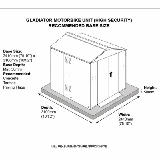 7'4 X 8'11 Asgard Gladiator Motorbike Garage (2.24m X 2.72m) 8 7'4 X 8'11 Asgard Gladiator Motorbike Garage (2.24m X 2.72m) - Image 6