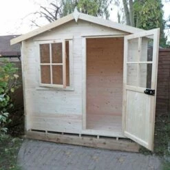 Shire Avesbury 2.5m X 1.8m Log Cabin Summerhouse (19mm) 16 Shire Avesbury 2.5m X 1.8m Log Cabin Summerhouse (19mm) -Garden Supplies Sales Shop aves0806l19 1aa avesbury summerhouse insitu2 min