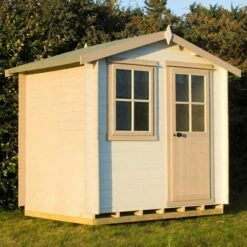 Shire Avesbury 2.5m X 1.8m Log Cabin Summerhouse (19mm) 17 Shire Avesbury 2.5m X 1.8m Log Cabin Summerhouse (19mm) -Garden Supplies Sales Shop aves0806l19 1aa avesbury summerhouse insitu3 min
