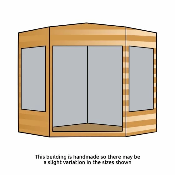 8x8 Shire Barclay Corner Wooden Summer House 16 8x8 Shire Barclay Corner Wooden Summer House - Image 14