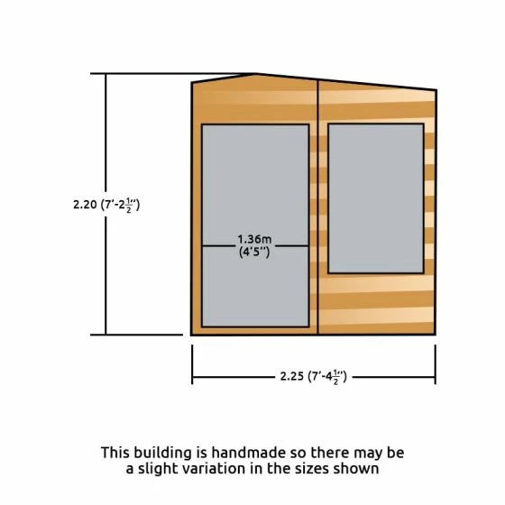 8x8 Shire Barclay Corner Wooden Summer House 4 8x8 Shire Barclay Corner Wooden Summer House - Image 2