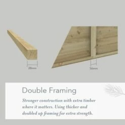 15' X 10' Forest Beckwood 25yr Guarantee Shiplap Pressure Treated Windowless Double Door Apex Wooden Shed (4.48m X 3.21m) 28 15' X 10' Forest Beckwood 25yr Guarantee Shiplap Pressure Treated Windowless Double Door Apex Wooden Shed (4.48m X 3.21m) -Garden Supplies Sales Shop beckwood double framing usp 3